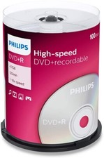 100 Philips DVD+R 100 Blank