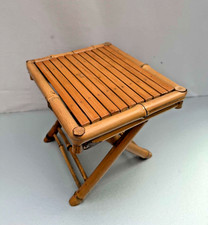 Vintage Bamboo Folding Stool
