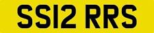 SIRS SIR NUMBER PLATE VIP LORD BOSS CAR REGISTRATION SS12 RRS WITH FEES INCLUDED