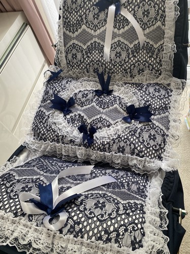 Navy and white twin - white,