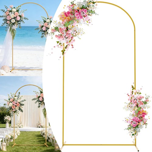 Gold metal wedding arch - gold,
