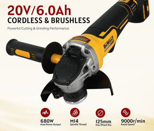 Dewalt dcg405 125mm flat - flat, head