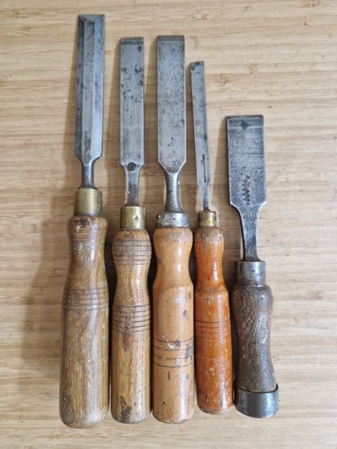 Vintage wood chisels - wood,