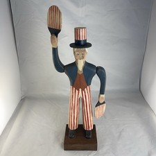 Vintage Wooden Uncle Sam Whirligig Primitive