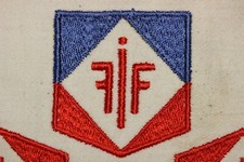   FABRIC BADGE FOR ARMBAND F F FI 1944 ORIGINAL W W 2