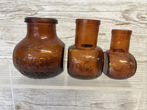 Vintage glass bovril - glass,