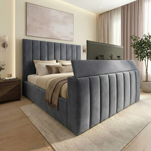Bed frame panel upholstered - tv,