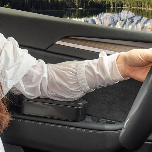 Car armrest door storage box - door,