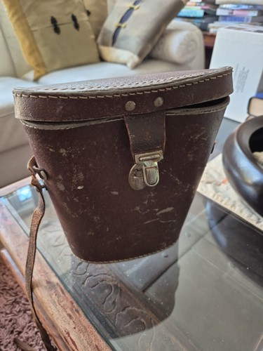 Vintage leather binoculars - vintage,