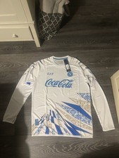 Napoli 25/26 Pre-Match Sweatshirt White/Blue LS Size L BNWT One-Day Dispatch