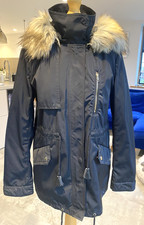 ZARA BLACK PARKA JACKET FUR