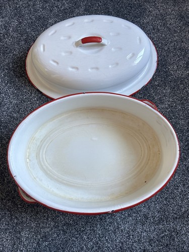 Vintage enamel ware - ware, roasting