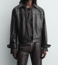 Zara mens studded - 100%, cow