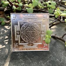 999 Sterling Silver Hindu Religious Shri Sri Shree Meru Yantra 2.2 inch Temple