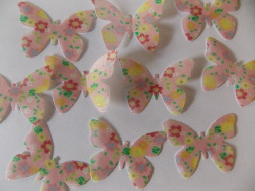 Precut edible pink flower - pink,