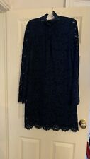 twin set simona barbieri dress size medium  Navy lace over black 
