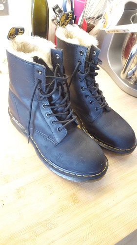 Martens black furlined - black,