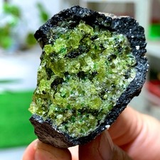 80G Natural and rare beautiful museum grade olive green olivine crystal
