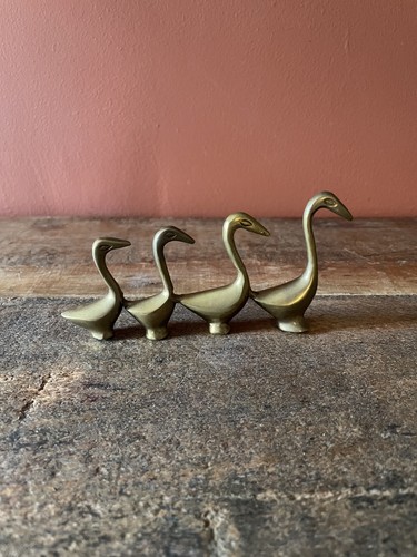 Vintage solid brass duck - vintage,