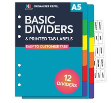 12-part Filofax A5 COMPATIBLE