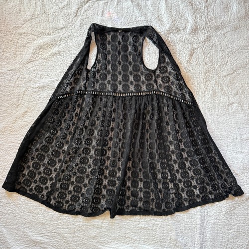 Open front long crochet - xs,