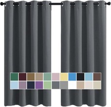 Eyelet Blackout Curtains Ring Top Ready Made Thermal Insulated Panel Curtain UK