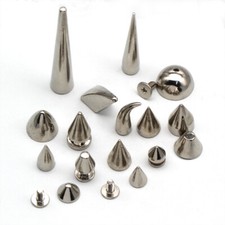 20 50pcs Silver Spots Cone Screw Metal Studs Leather craft Rivet Bullet Spikes