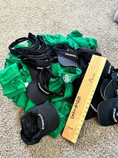 2025 ? Starbucks Official Barista Green Apron + Hat or Visor Halloween Costume