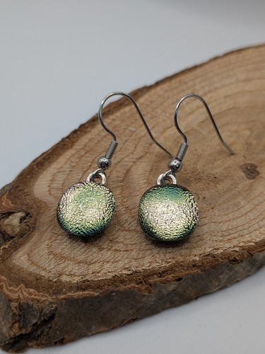 Dichroic glass earrings - dichroic,