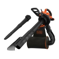 BLACK+DECKER 3000W Corded Backpack Leaf Blower Vacuum Rake BEBLV301Q-GB