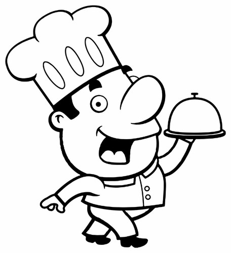 Chef decal burger van - chef,