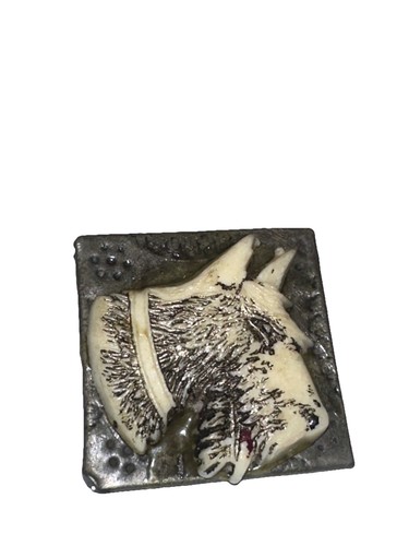 Vintage pewter lucite - pewter,