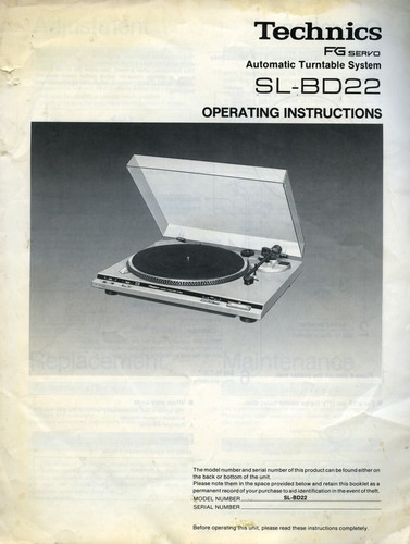 Technics bd22 turntable - technics,