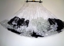 MADE TO ORDER Black White Grey Lacey Bridal Rock & Roll 50s Style Petticoat 