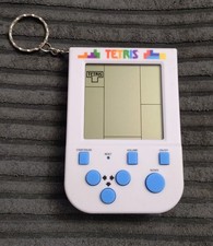 Retro Tetris Handheld Electronic Game Keyring W/Original Sounds & Gameplay