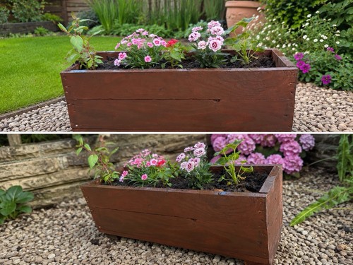 Large brown wooden box - large,