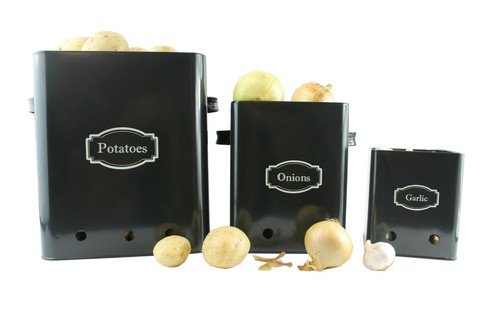 Kitchen vegetable storage tins - kitchen,