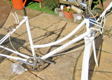 Vintage White Raleigh Caprice Ladies Dutch Style bike frame Restoration project