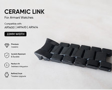 Black ceramic top links - black, 6