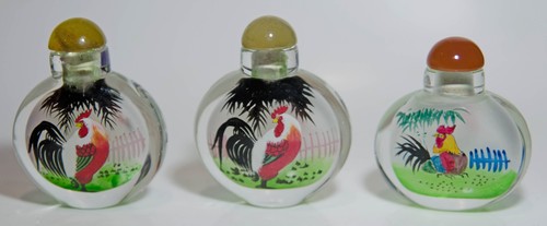 Boxed chinese glass snuff - 3,