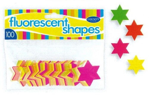 Fluorescent neon shapes stars - shapes,