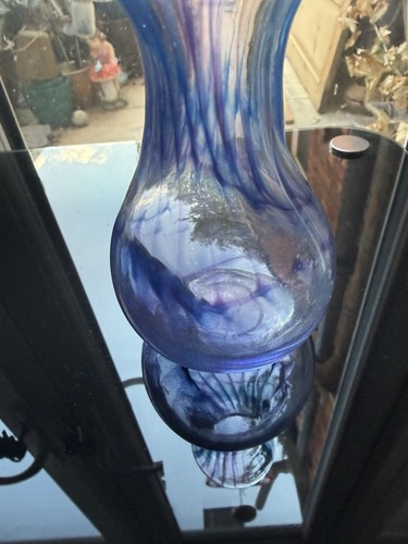 Adrian sankey blue glass - glass, vase