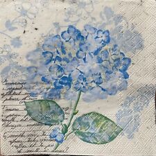 4 Luncheon paper napkins Blue