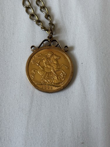 1909 edward vii gold sovereign - edward,