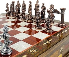 Antique Chess Set with Storage
