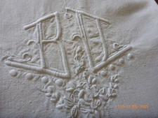 Vintage French Linen Top Sheet