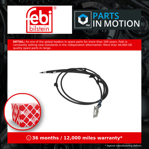 Handbrake cable rear left - handbrake,