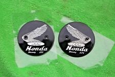 Honda Benly 125 C92 C95 CA92 CA95 CB92 CS92 L/R Tank Badges Emblem Silver NEW