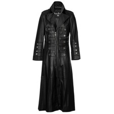 Mens Black Full Length Leather