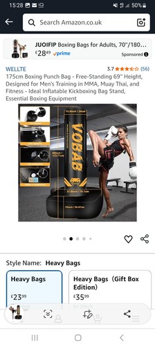 175cm boxing punch bag - punch,